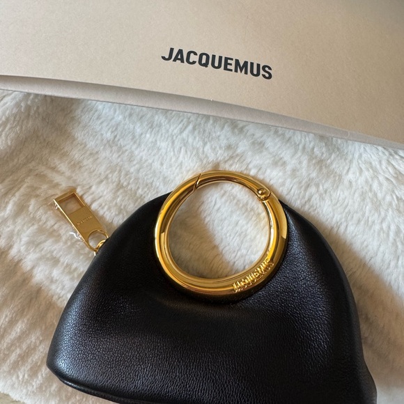 Jacquemus Black Micro Bag with Gold Accent - Picture 3 of 9